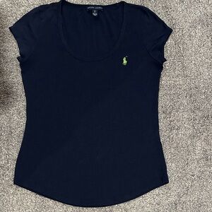 Ralph Lauren Navy Short Sleeve Tee shirt size small petite